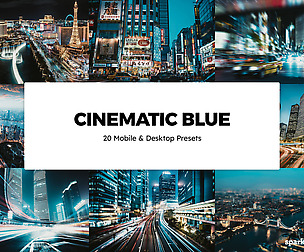 20 Cinematic Blue Lightroom Presets and LUTs