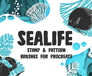 Sealife Procreate Pattern and Stamp Brushes