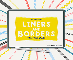 Liners and Borders Procreate Brushes
