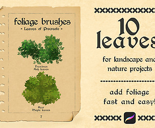Procreate Foliage Brushes - Leaves
