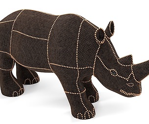 Pearl Rhino decoration statue 3D model