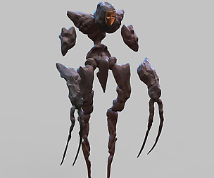 Stone Golem with Golden Mask