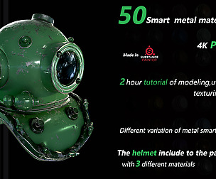50 metal smart materials + 4k pbr texture