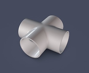 4 Way Pipe Connection