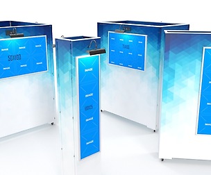 Gallery Painting Stands Mockup