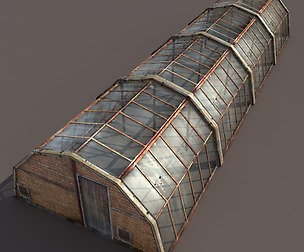 Green House Low poly 3d model