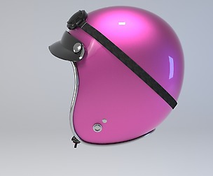 PINK Retro Motorcycle Helmet
