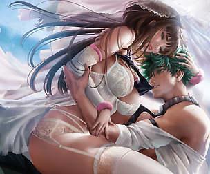 Older Uraraka x Deku Hetero pack