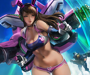 Bunny Mech D.Va NSFW+SFW pack