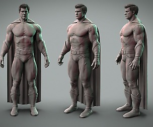 Superhero Male Body Anatomy (size L)