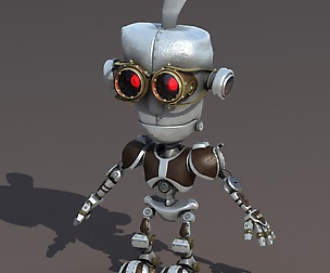 Cartoon Robot Riged