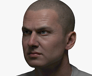 Game Animation Ready Male Face with 8K textures