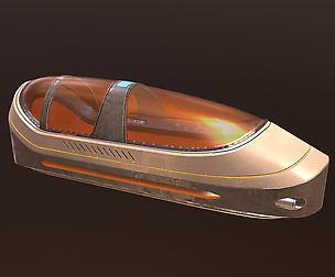 Escape Pod Low-poly 3D model