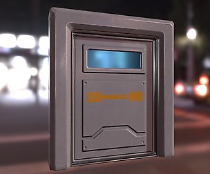 Sci Fi Door Low-poly 3D model