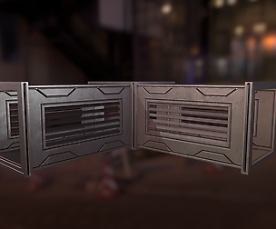 Sci Fi Ventilation Shaft Low-poly 3D model