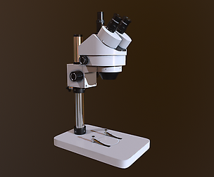 Stereo Microscope Low-poly 3D model