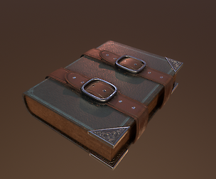 Leather Bound Book Low-poly 3D model
