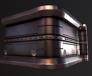 Sci Fi Walls Low-poly 3D model