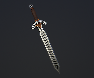 Simple Sword Low-poly 3D model