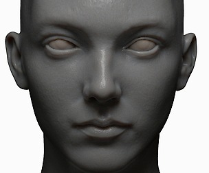 female 20s high detail zbrush, obj with low poly