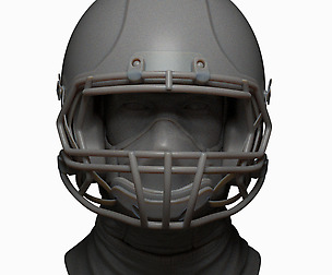 Football Helmet 3D printable Zbrush file