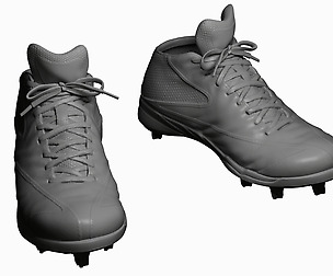 football NFL shoes photo realistic sculpt