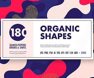 Organic Shapes Bundle - 180 Seamless Textures, Brushes and Elements