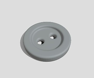 Printable Sewing Button 003 - 1,5cm 2 Holes 2mm