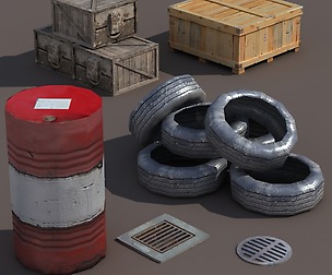 Street Element Low poly 3d Model