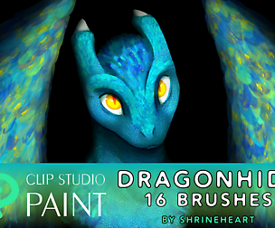 Dragonhide Pack — 16 Scale & Hide Texture Brushes for Clip Studio Paint