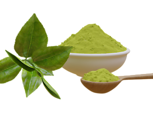Green tea leaf and powder