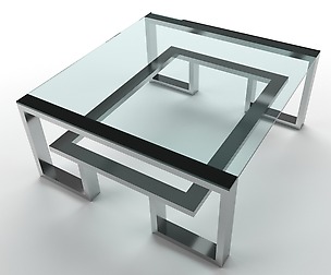 Stainless Steel Center Table 3D model
