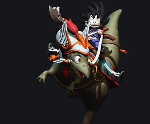 Goku Dino Ending 1986 / Dragon Ball Fanart