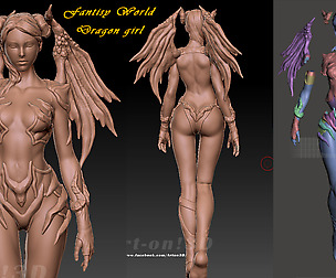 Fantasy World Dragon Girl