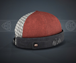 Red Jeans Brimless Cap