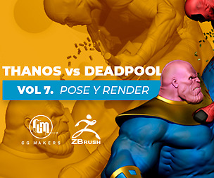 Vol. 7: Thanos Vs Deadpool Zbrush Luchan