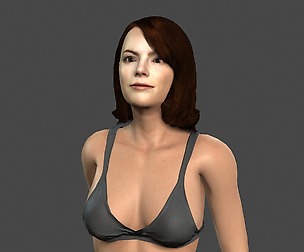 Beautiful Woman  3d character Low-poly