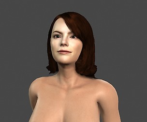 Beautiful Woman  3d character Low-poly