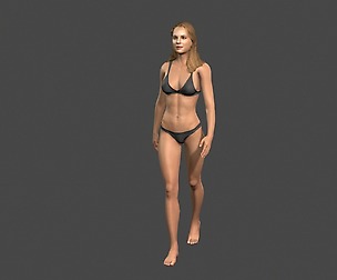 Beautiful Woman  3d character Low-poly