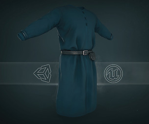 Blue Medieval Top