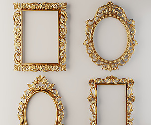 ornament painting frame kit + 3d Model Kitbash