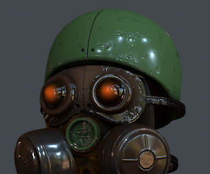 Gas mask helmet 3d model scifi Low-poly