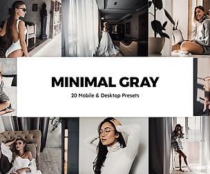 20 Minimal Gray Lightroom Presets and LUTs