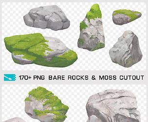 BARE ROCKS & MOSS CUTOUT
