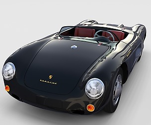 Porsche 550 Spyder black rev