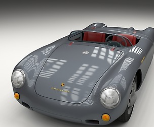 Porsche 550 Spyder gray