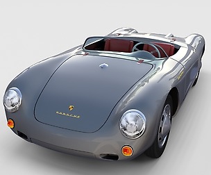Porsche 550 Spyder gray rev