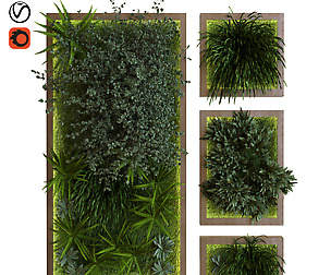 green wall set 039