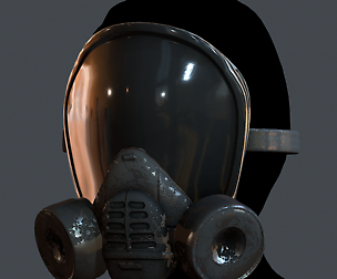 Gas mask helmet 3d model