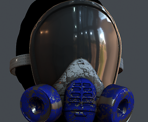 Gas mask helmet 3d model scifi Low-poly